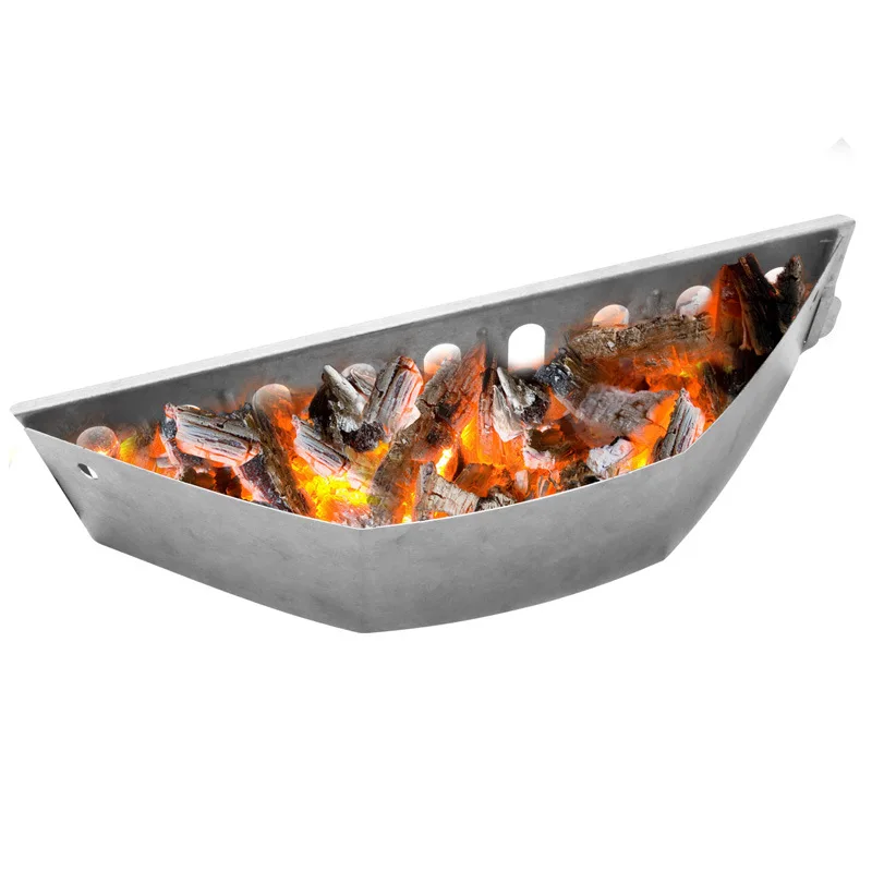 Aluminium Steel Barbecue Char Basket Stainless Steel charcoal briquette basket for BBQ Grills and Kettles