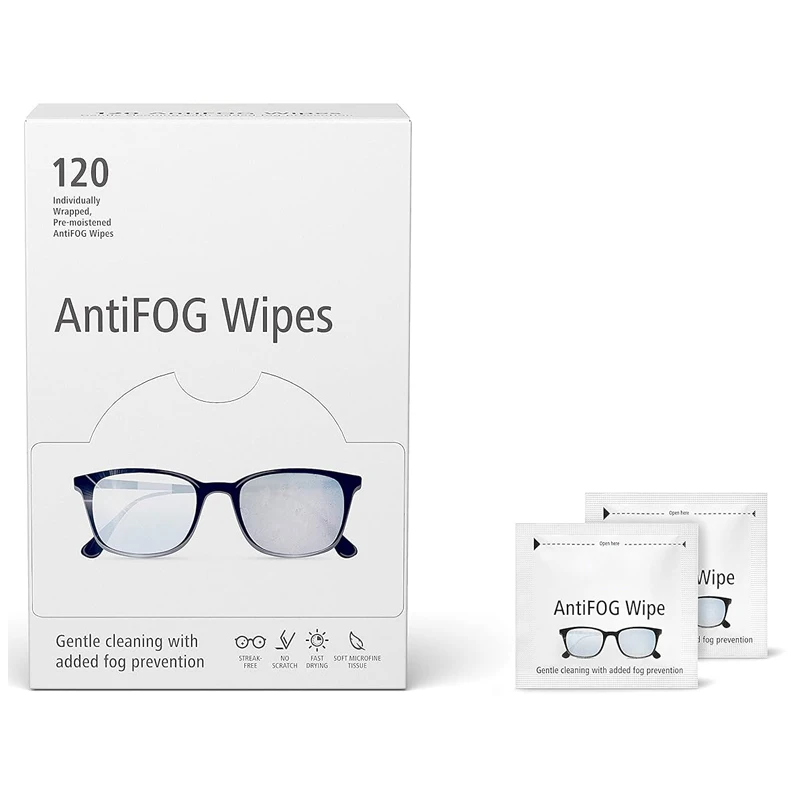 Private Label Pre Moistened Eyeglasses Spectacle Anti Fog Lens Wipes For Glasses