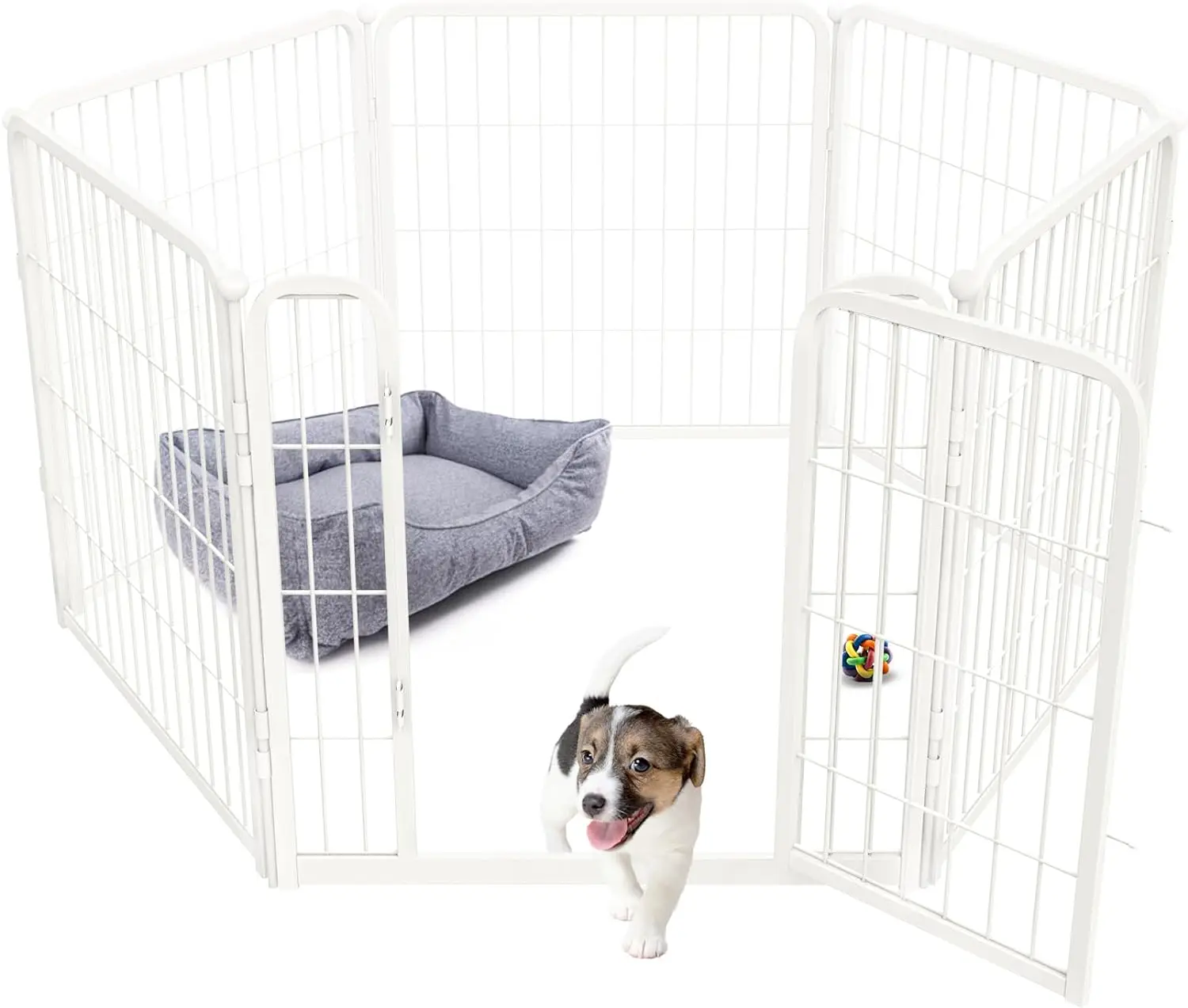 Outdoor White Metal Dog Playpen Small Medium Large Indoor Dog Playpens for Pet Use