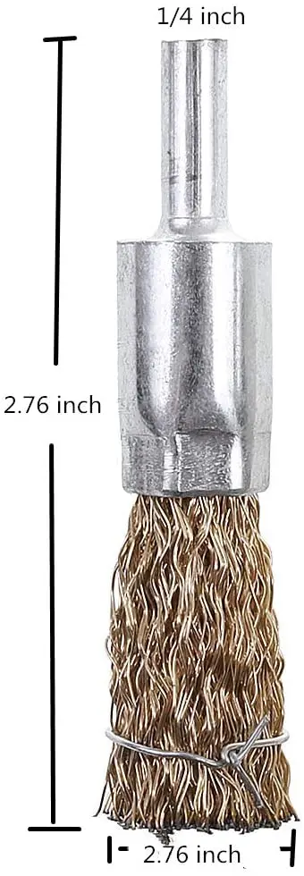 15 Pack Brass Coated Wire Brush Wheel & Cup Brush Set with 1/4-Inch Shank, Rocaris 3 Sizes Coated Wire Drill Brush Set