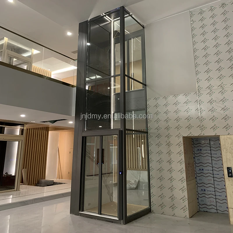 traction drive small home elevator 3 floor with a range of gate and door options