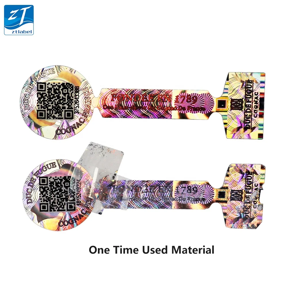 custom printing vinyl waterproof holographic die cut logo laser hologram security qr code sticker labels serial number