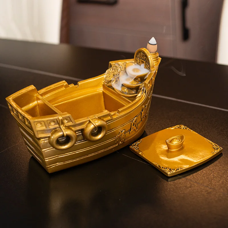 Decorations on the bedroom table, creative resin elephant statue ashtray, decorations on the home table