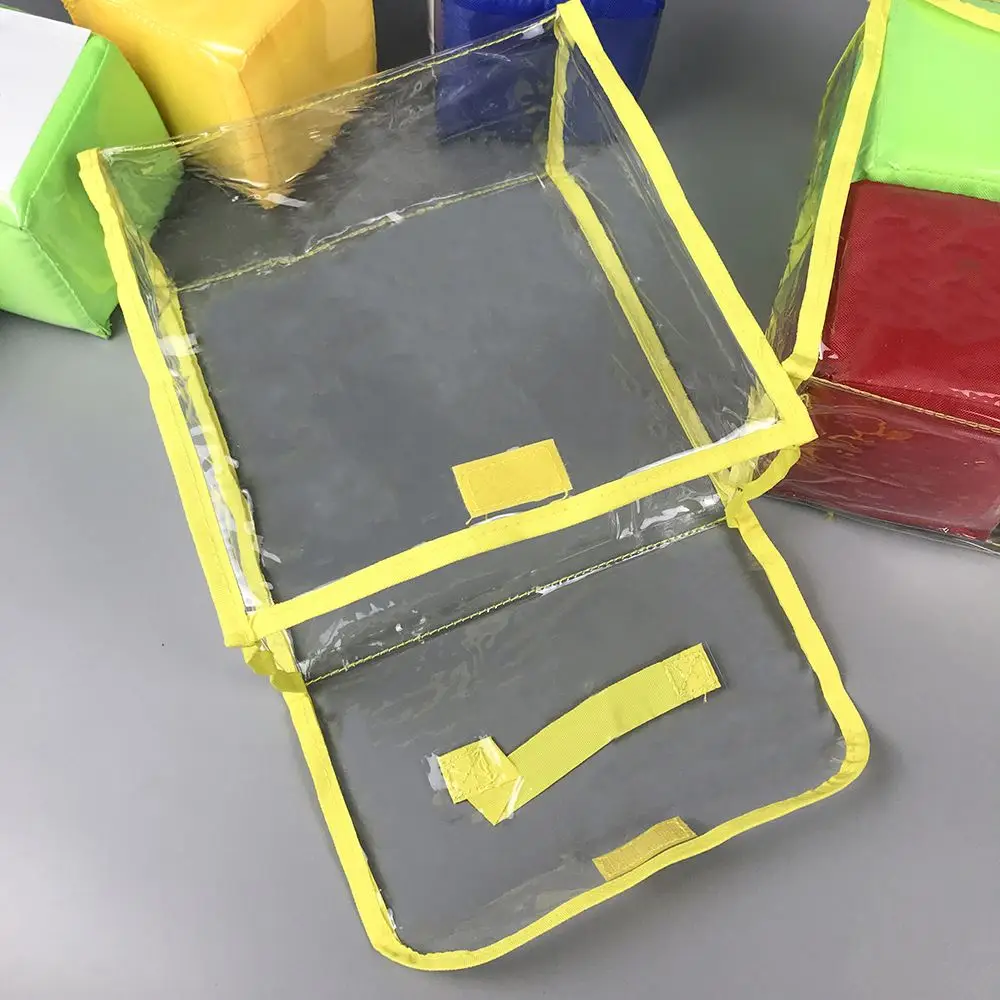 Education Playing Game Dice Pocket Cubes for Teaching - Set of 4 Foam Dice Game Set Lightweight Soft Resealable Storage Bag