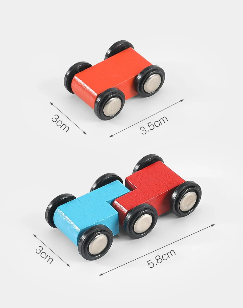 Children Wooden Multi Layer Ramp Race Track Mini Car Inertia Sliding Toy seven rail