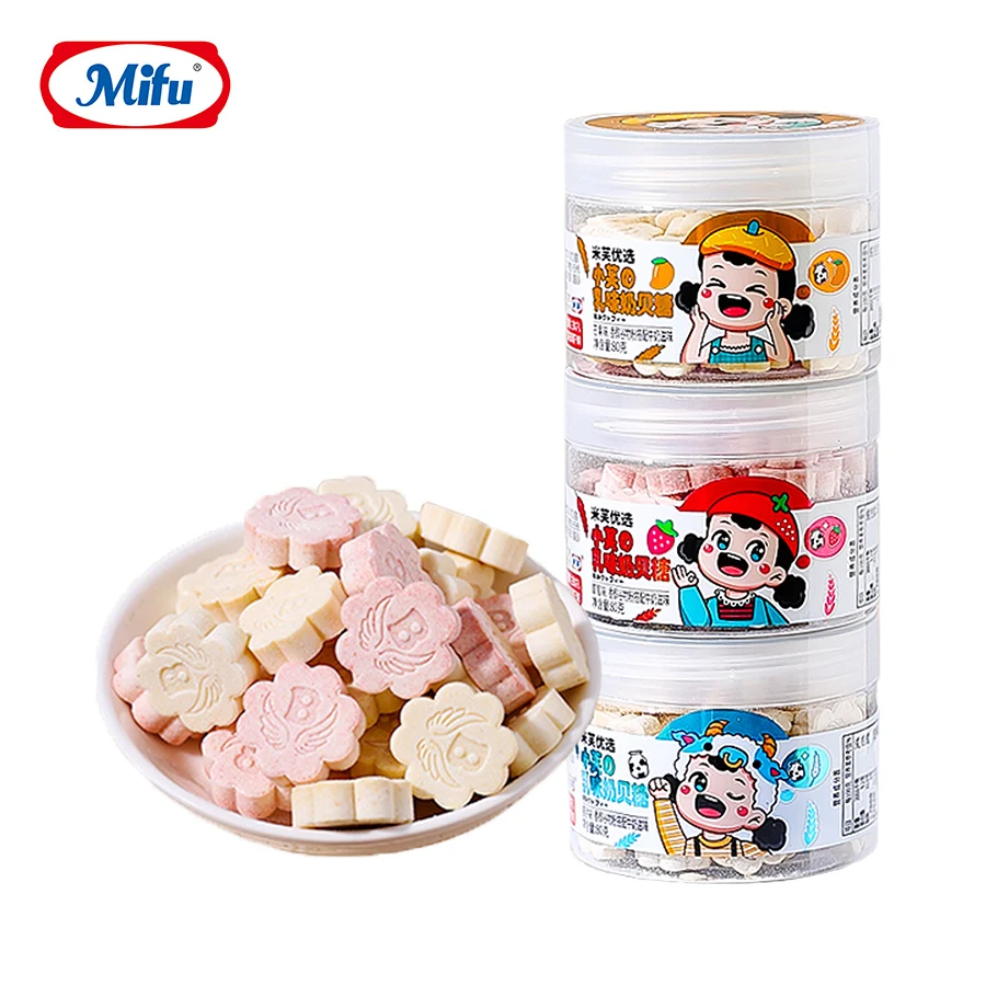 80g Leisure snack Milk Tablet Candy Strawberry Flavor Delicious Candy