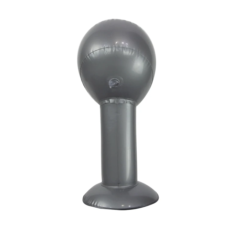 Commercial PVC Material  Male Female Adjustable Grey Inflatable Mannequins Head