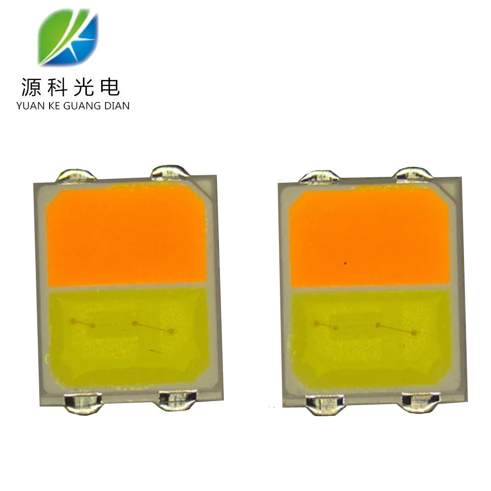 epilator sanan led 2 chip 0.4w 2835 5050 3030 smd warm white+white bi-color red white led