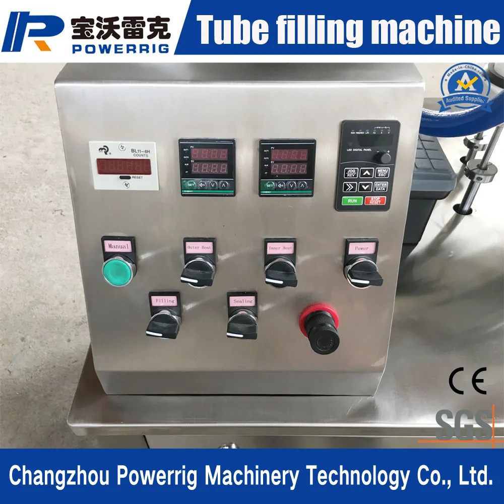 semi automatic hair dye paste fluid lotion cream plastic Tube Filling Sealing Machine