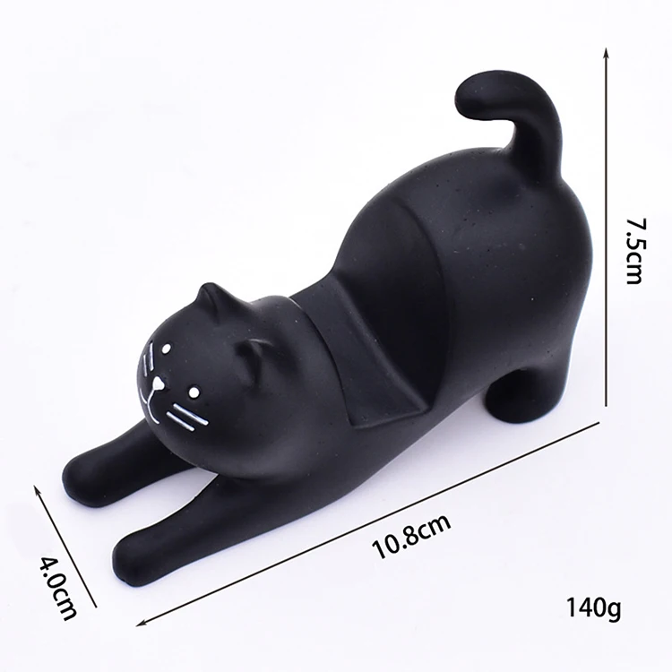 Desktop Stand Cat Shape Resin Mini Lazy Mobile Bracket 3D Cartoon Phone Accessories Portable Mobile Phone Bracket