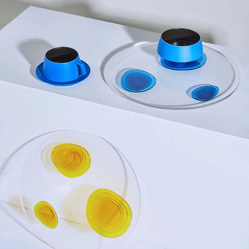 Modern Acrylic Ottoman Tray Acrylic Serving Tray, Decorative Tray. for Living Room, Bedroom,Bathroom and Kitchen Tabletop