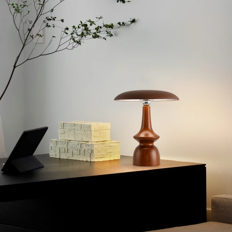 Modern Retro Creativity Wood Table Lamp Night lamps home decor luxury Living Room Bedroom LED Bedside Desk Light