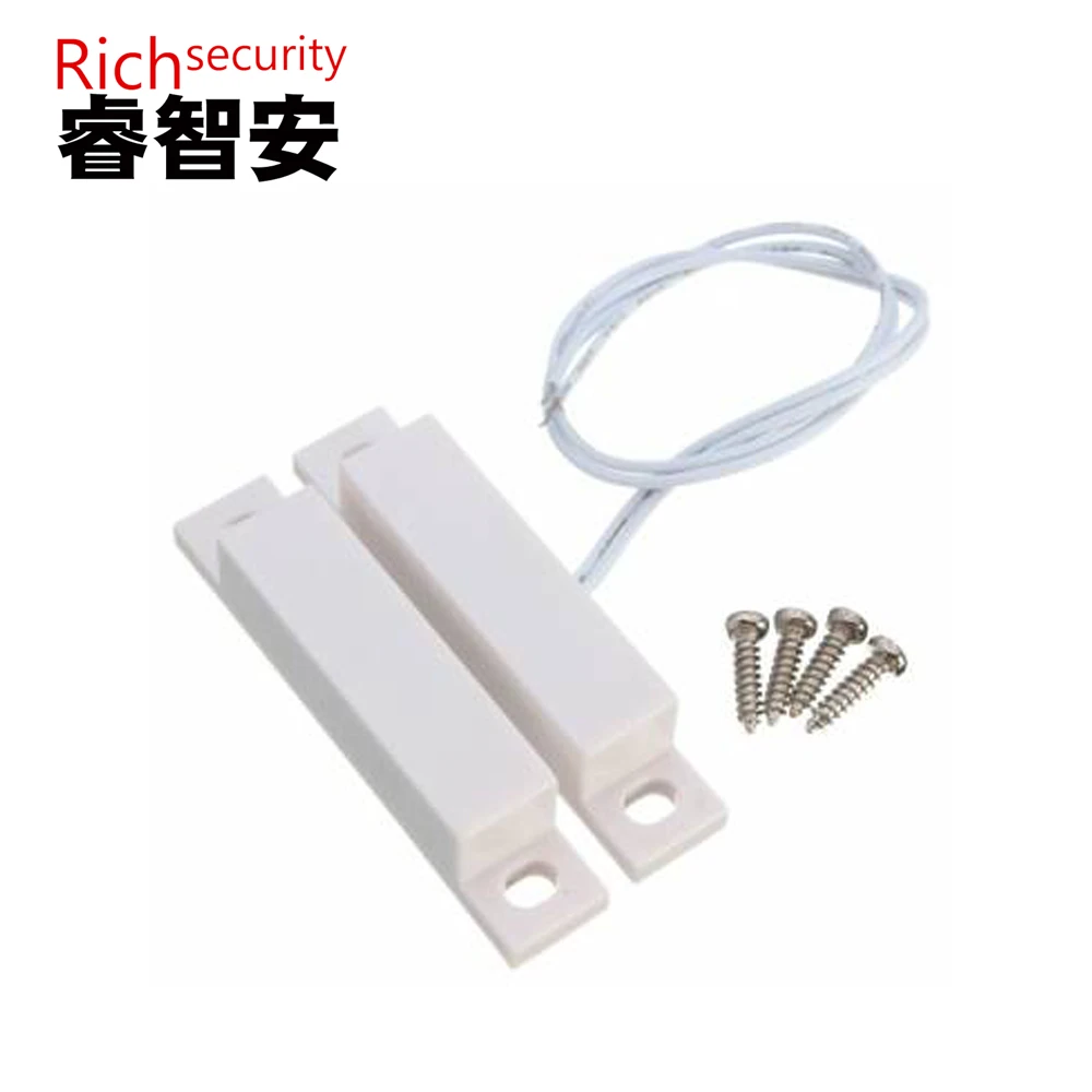 Surface Mount ABS Housing Magnetic Door/Window Sensor Switch Wire Opening Detector Magnetic Contact for Home Security