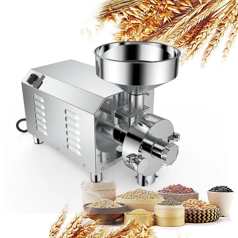 
Commercial Stainless steel Spice and Chinese Herb Grinder Industrial Electric Peppe Grain Mill 30-50kg/h 