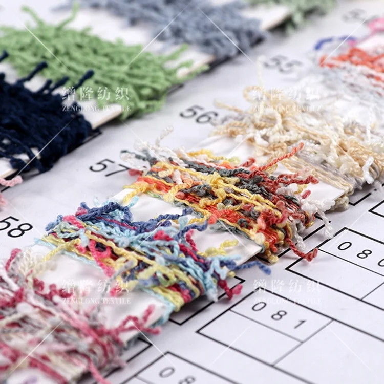 1/6NM 100% polyester weaving dyed fancy flat knitting machine crochet knitting yarn