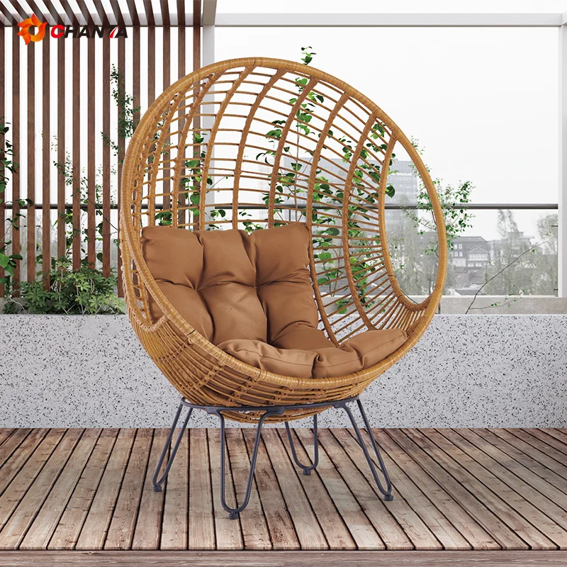 Competitive Price manufacturer household rattan chair wooden rattan chair egg chair