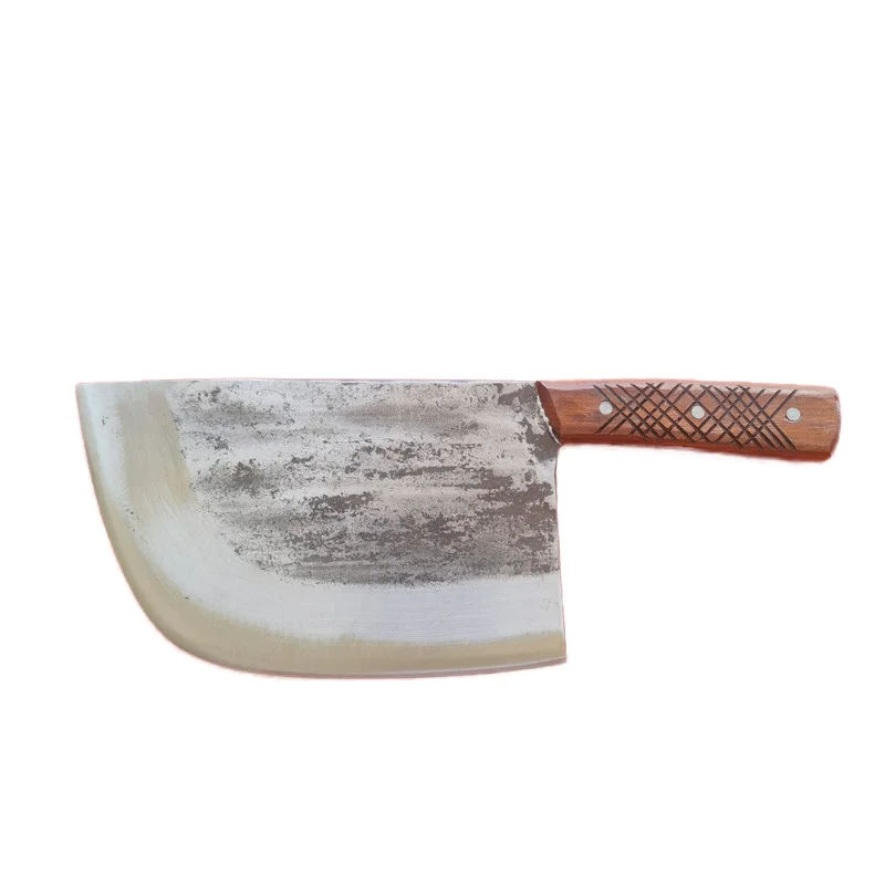 Hand forged spring steel bone cutting knife, household meat cutting knife, pork cutting special knife