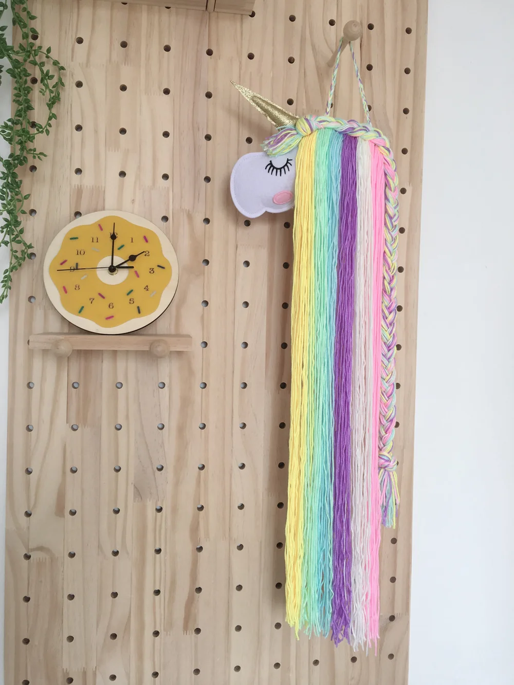 Unicorn Hair Accessories Organizer Storage Hair Clip Bow Holder Wall Hanging Home Decorations For Girls Women