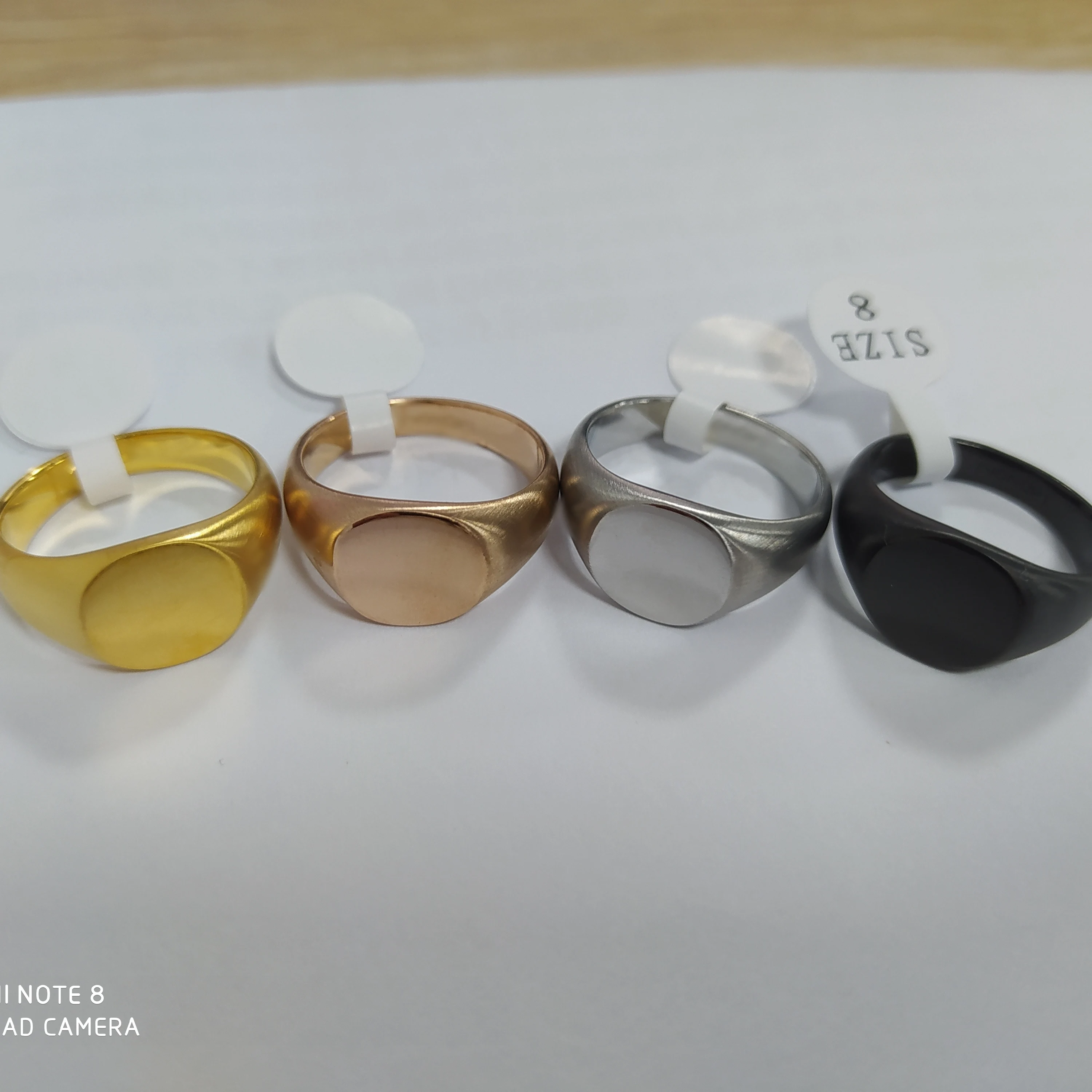 
Wholesale custom Stainless Steel Signet Ring Simple polishing ring for Men jewelry 