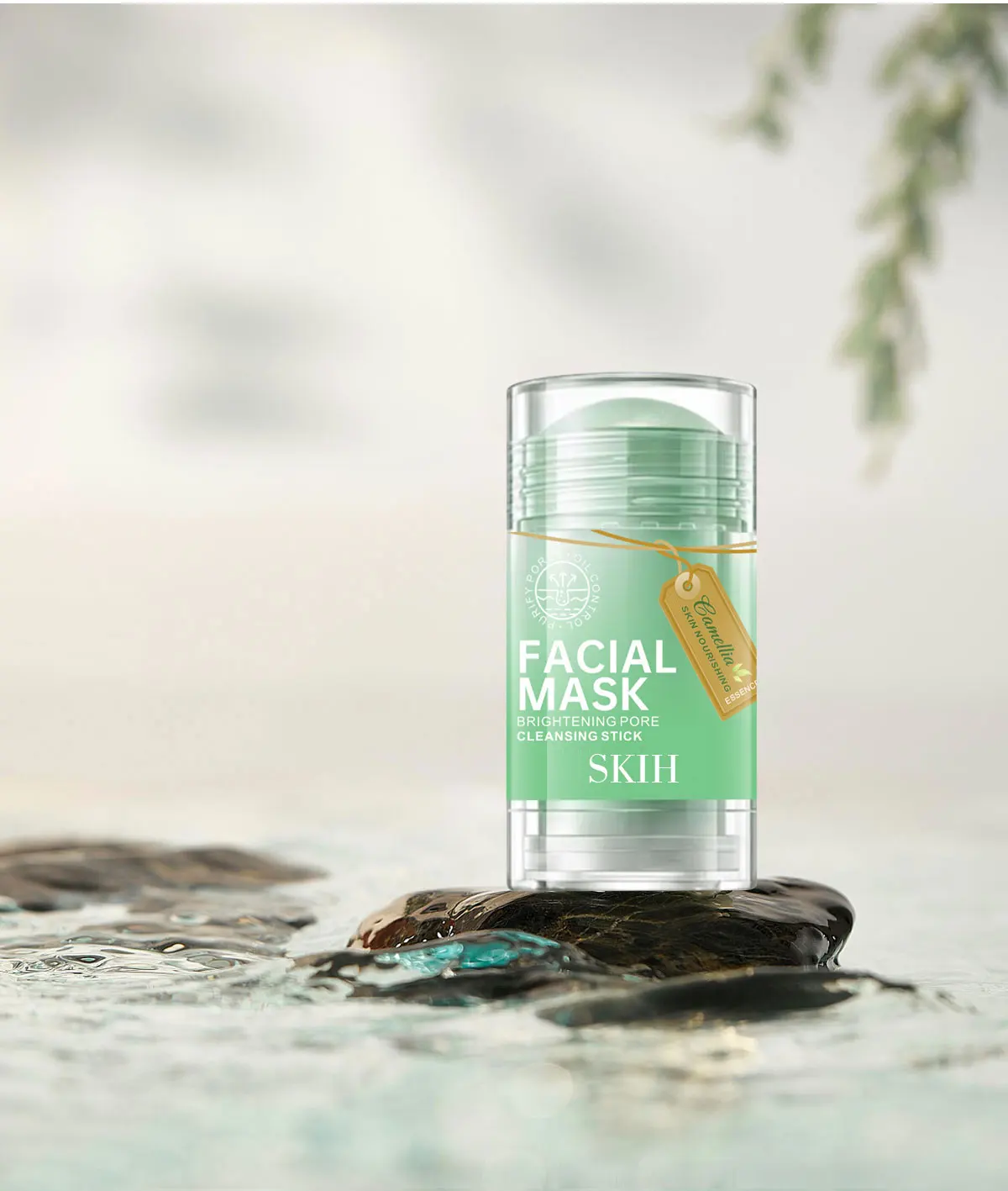 SKIH Camellia&Strawberry Mud Film Stick Deep Cleaning Smearing Film Moisturizing Shrink Pores Brightening Solid Facial MaskCream