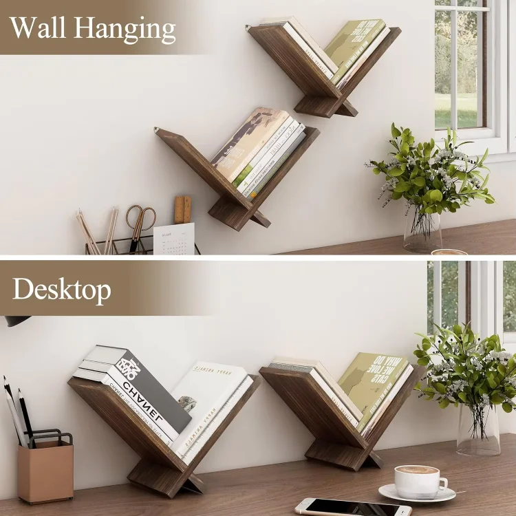Adjustable Float Wood Floating Shelf Desktop Book Storage Organizer Shelves For Small Spaces Hanging Wall Mounted Shelves