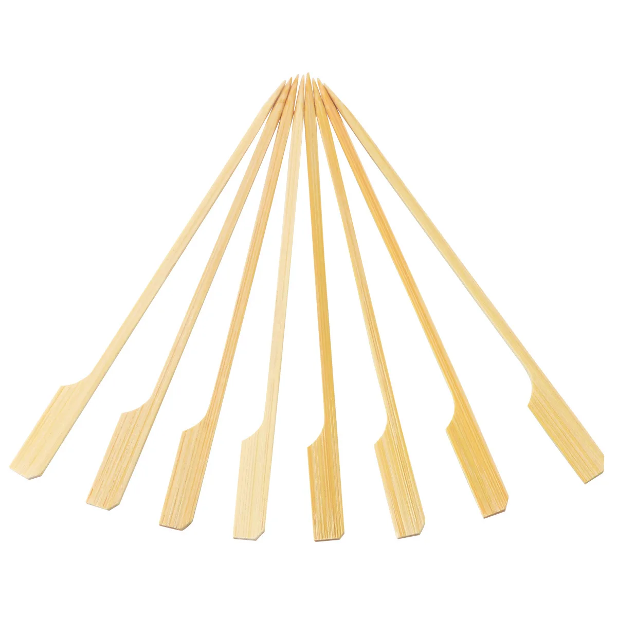 Disposable Kebab Flat Wood Bamboo Teppo Paddle Skewer Stick