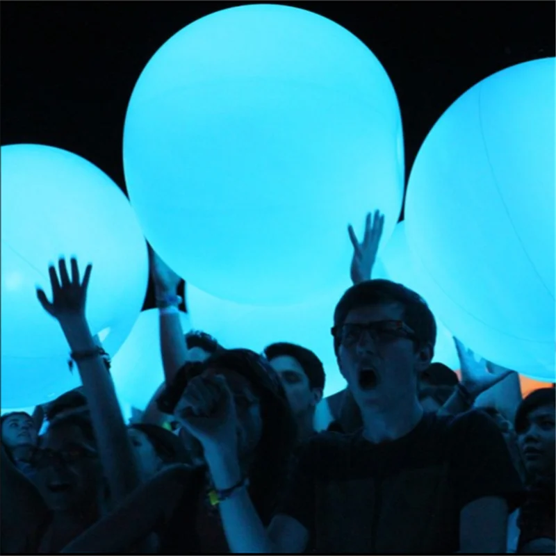 Floating Beach Balls 60cm Inflatable Multi-Color Luminous Party Yard Outdoor Indoor Play LED Lighted Decorative Ball
