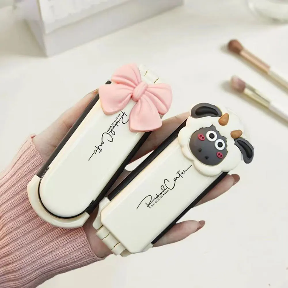 New Design Folding Hair Brush With Mirror For Pocket Hand Hairbrush Travel Pocket Portable Make Up Mirror Combs Black Fashion