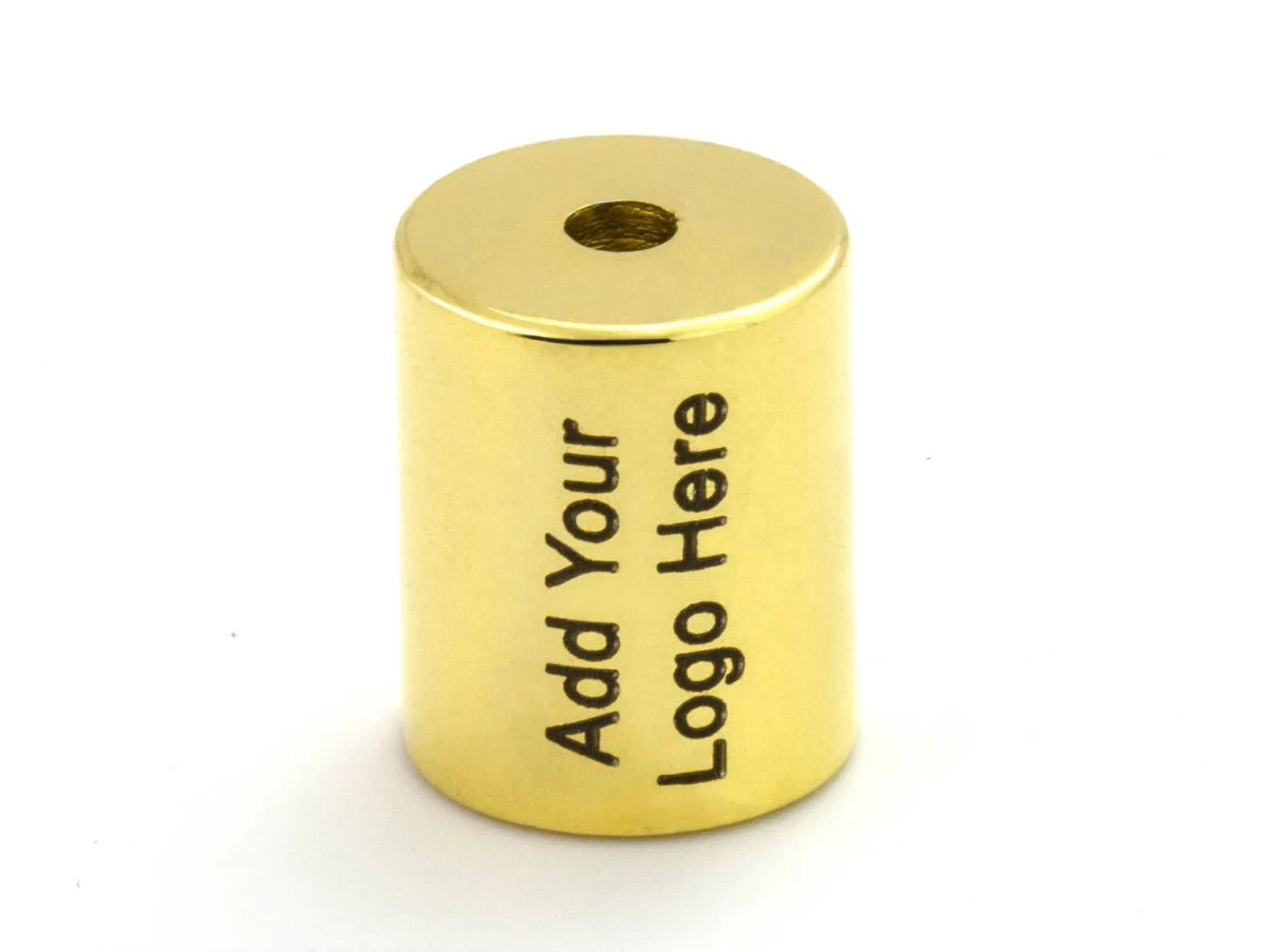 Custom Logo Laser Engraved on Cylinder Beads Stainless Steel Column Beads DIY Making Components