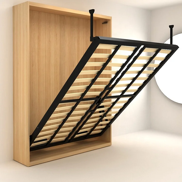 Jinsong Platform Frame Folding Queen Metal Bed with Hydraulic adjustable force gas lift spring strut