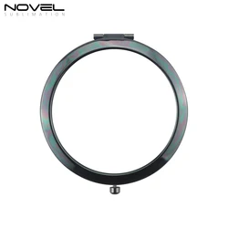 Personalized Custom Blank Pocket Round Metal Makeup Hand Mirror