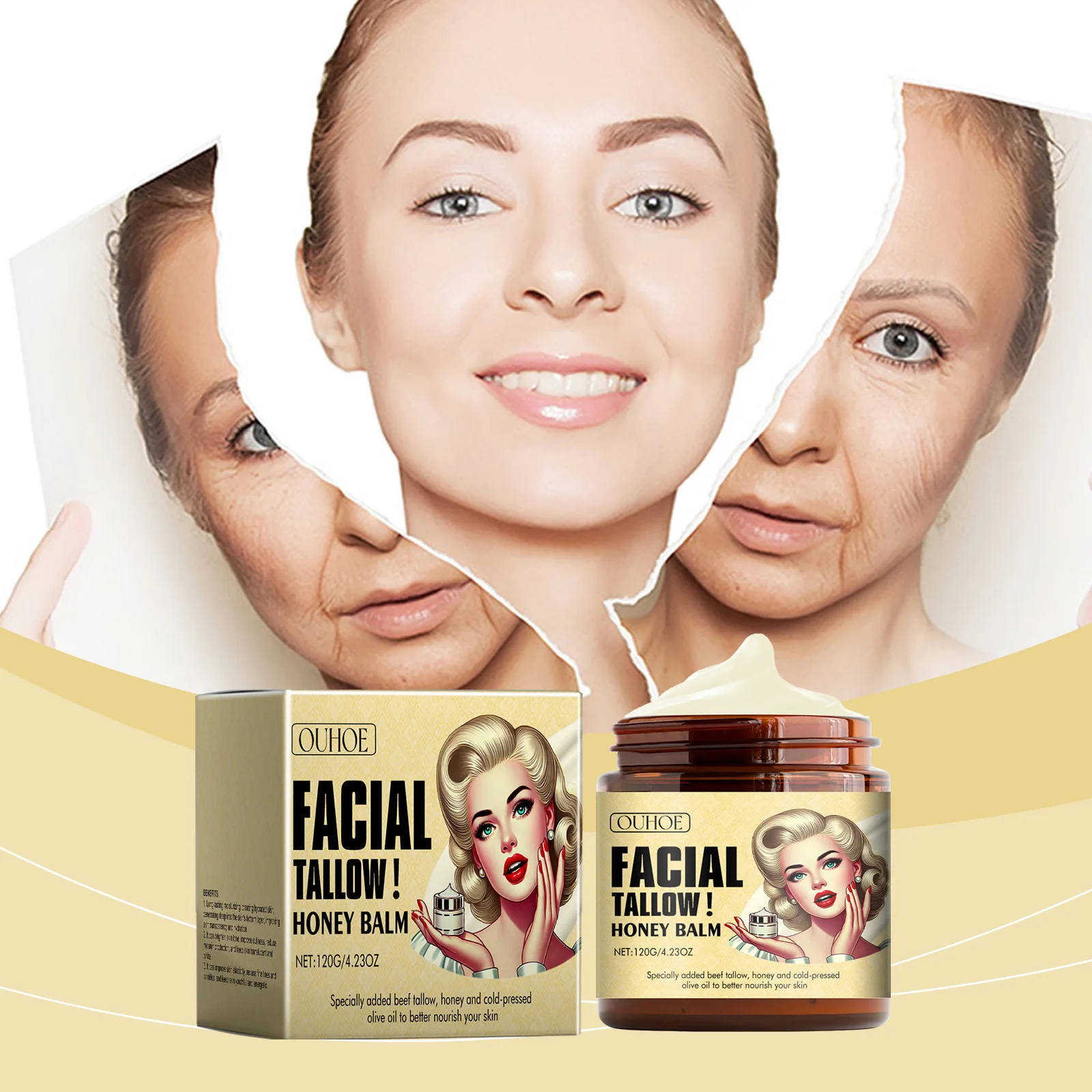 Natural Tallow Honey Moisturizer deeply hydrates and moisturizes to keep skin supple  Wholesale Price