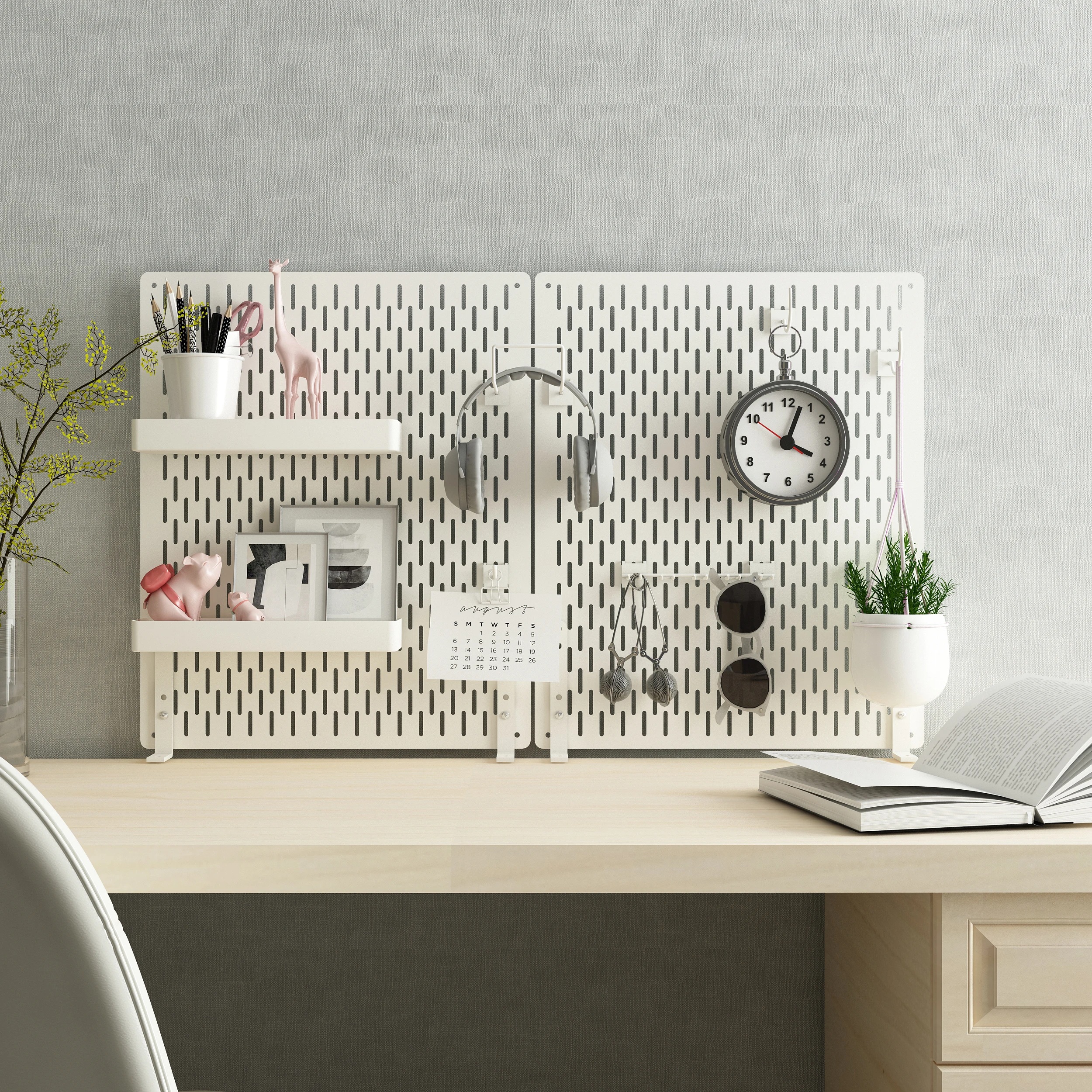 DIY Pegboard подвесная полка крючки для хранения без штамповки ремесла Организация кухонное отверстие тарелка компьютерной комнаты