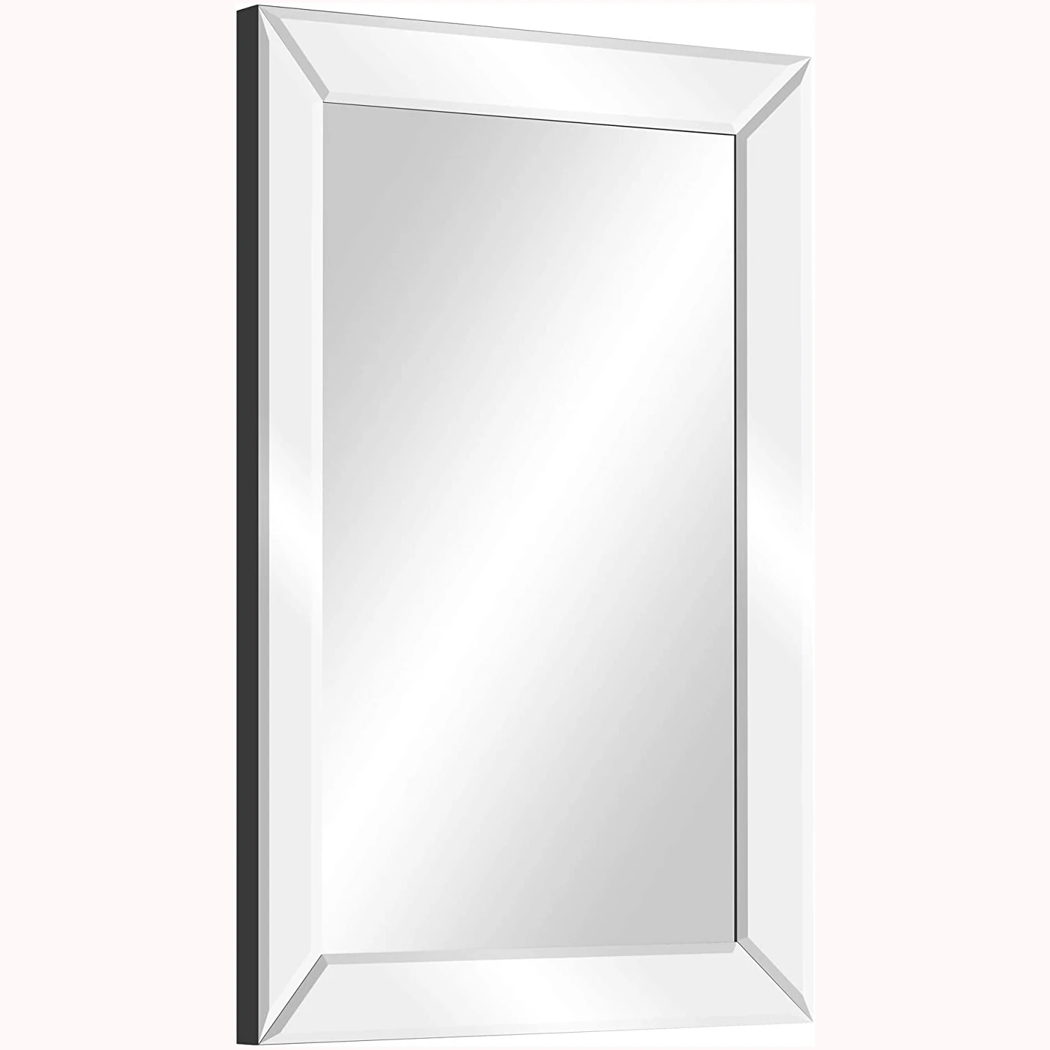 Modern style display large flexible rectangle wall mounted glass bath mirrors for home