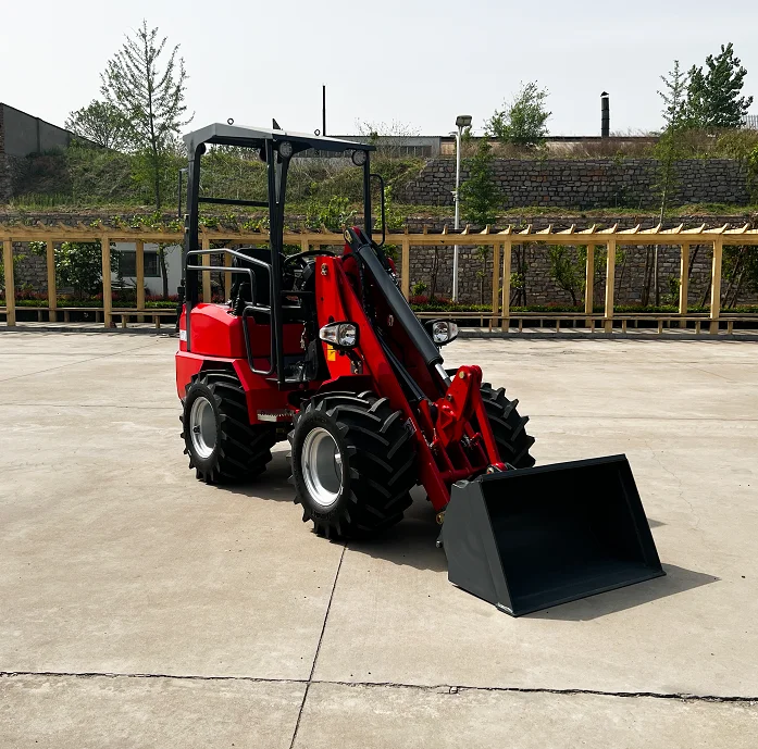 Agricultural mini loader tractor TH180 model 4x4 hydraulic diesel wheel loader for sale
