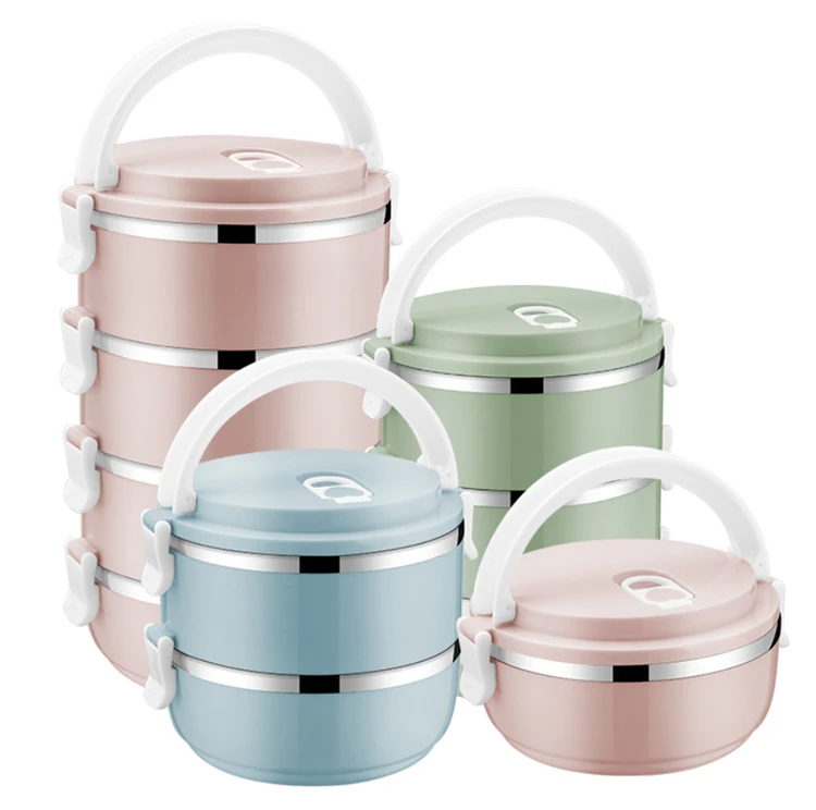 Lunch Carrier Kids Stainless Steel Boxes Food 3 Layer Insulated Containers Container Tiffin Box