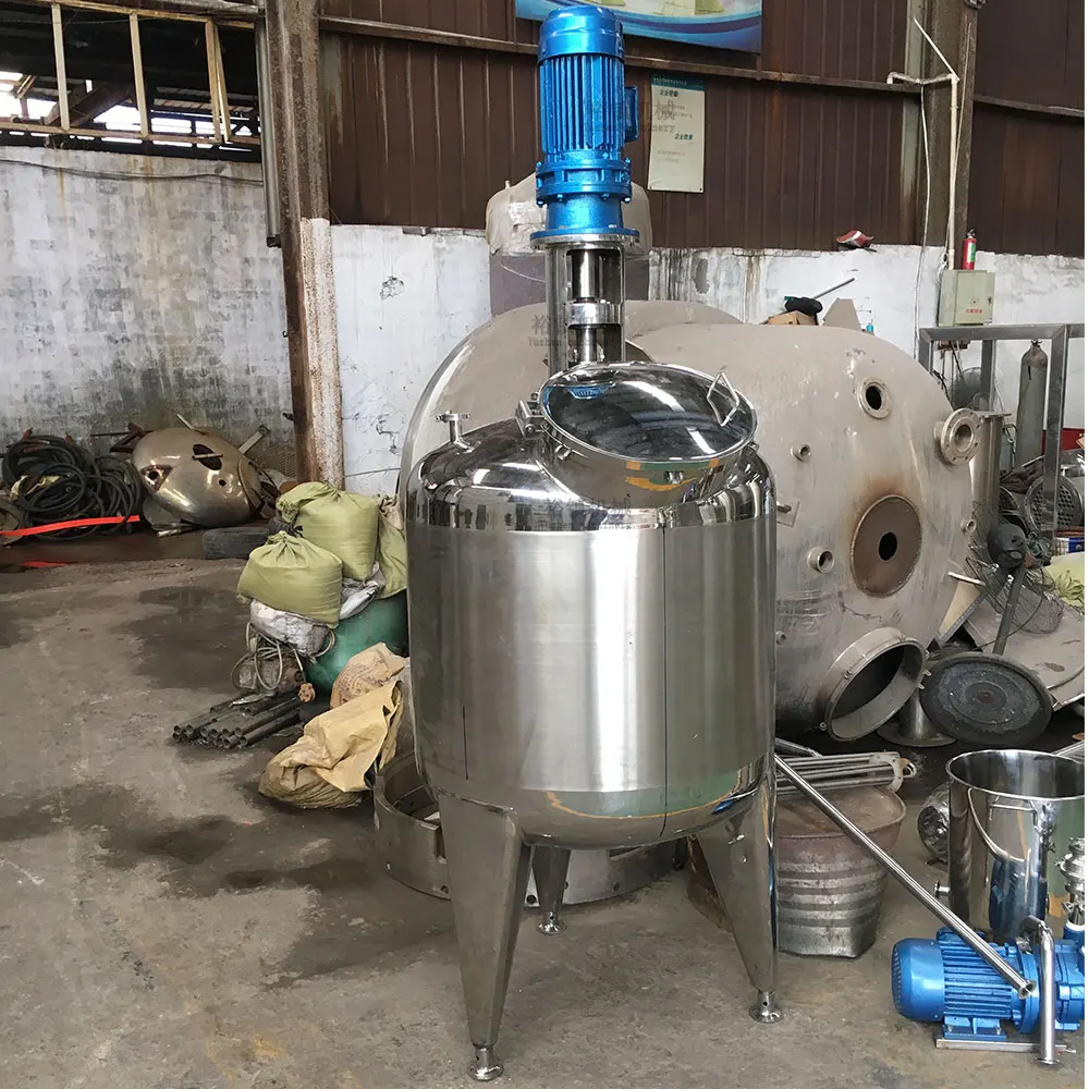 Best Price Sanitary Stainless Steel Cosmetics Production Equipment Emulsion Mixer Electric Steam Heating with Manhole