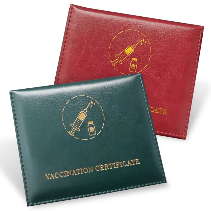 Personalized 4x3 Vaccination Certificate Holder Vaccine Record Card Protector For Man And Woman