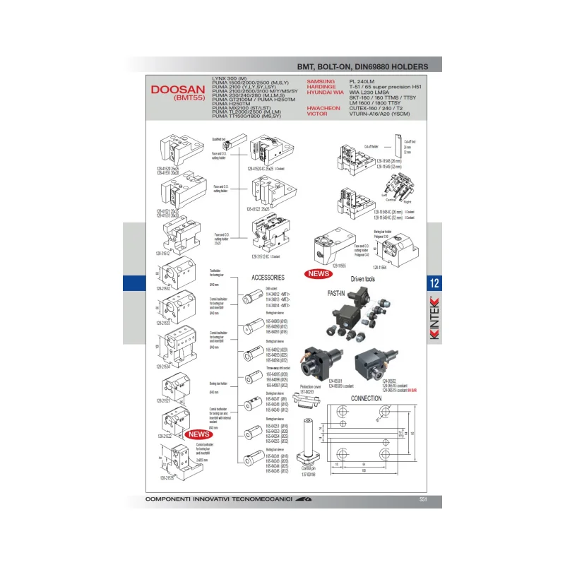 Отличное качество прочные расточные инструменты Doosan Bmt55 CNC держатель инструмента с защитной крышкой