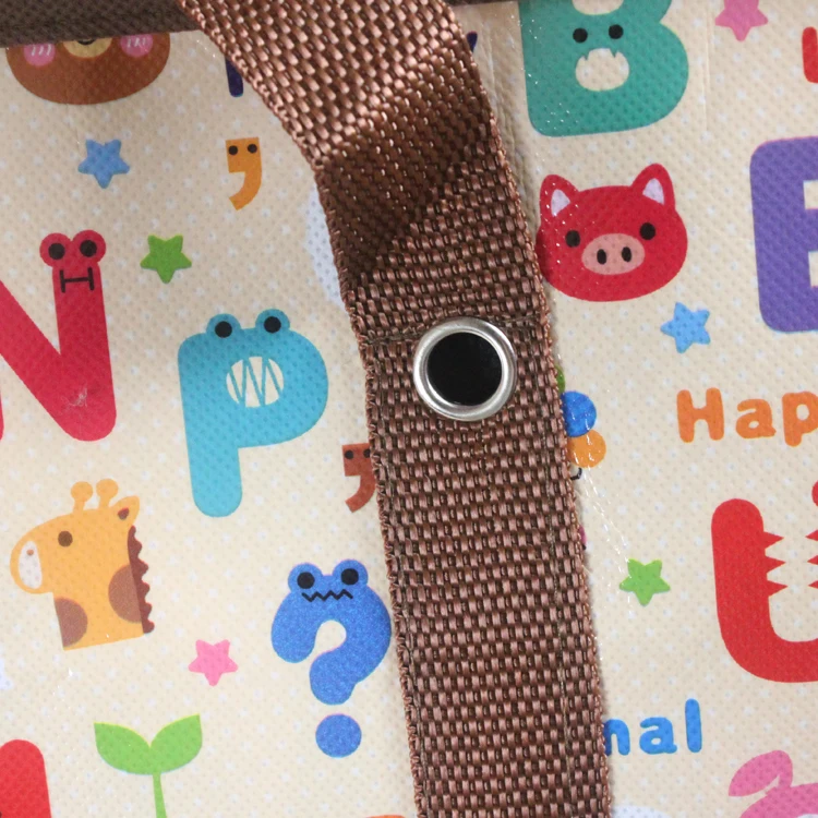 professional nonwoven zipper bag with outside pocket