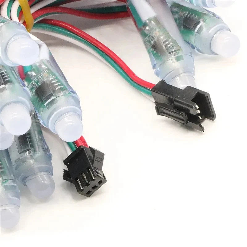 5V 12V WS2811 Diffused Digital RGB LED Pixel Light Individually Addressable 12mm Round LED Modules Waterproof Full Color