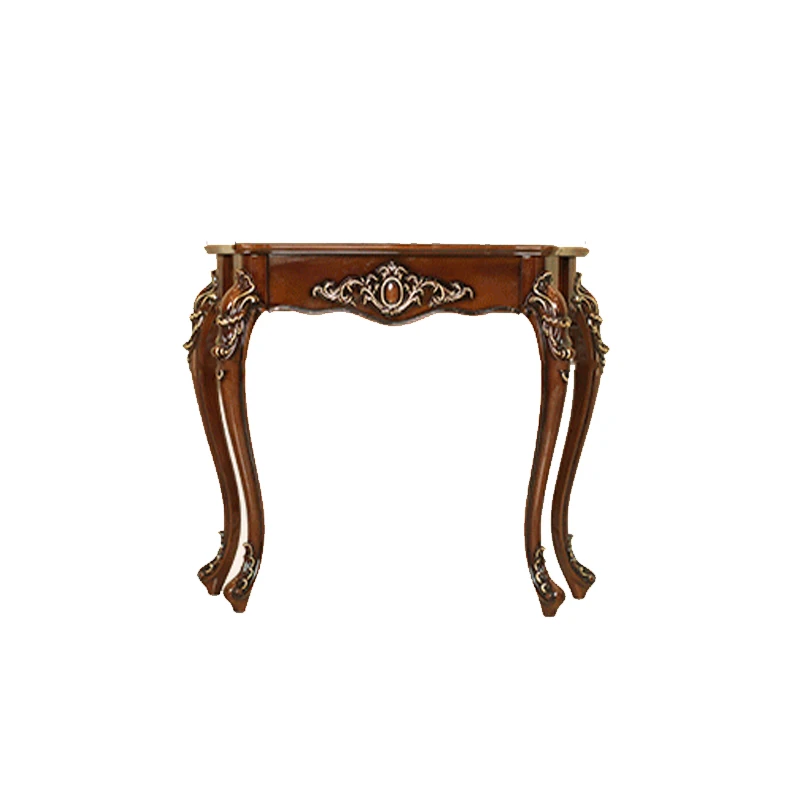 walnut gold color customized luxury console table for hall way