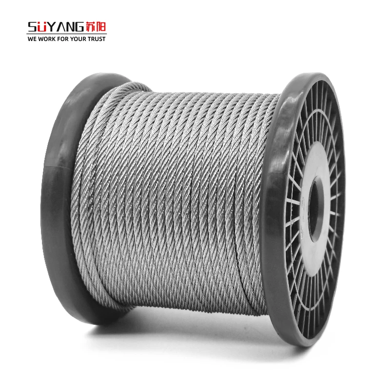 316 1x19 high tension stainless steel wire rope 0.3mm- 25mm stainless steel cable