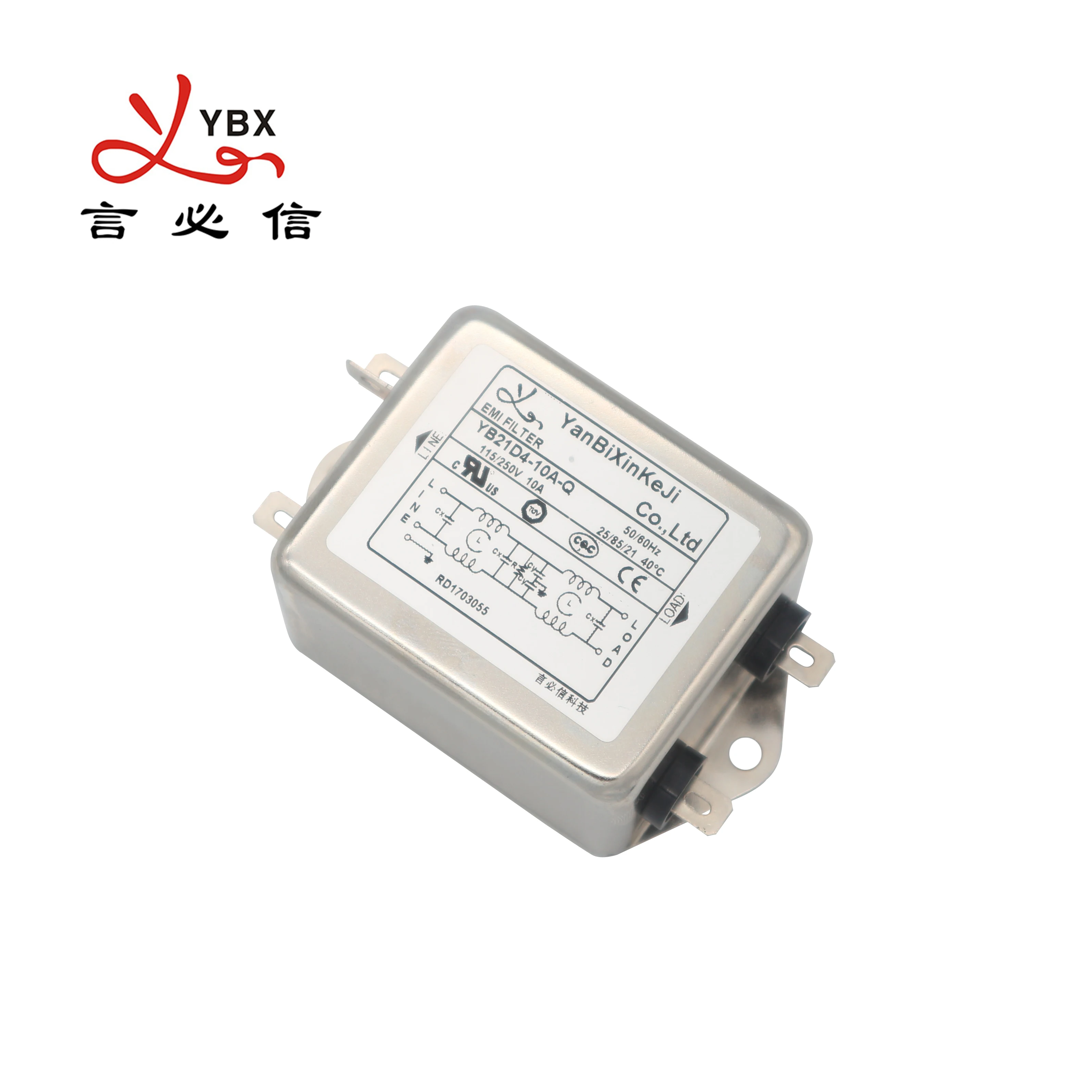 Factory Manufacture AC Noise 10A Filter Automation Equipment 250V Filter Single Phase EMI Filter