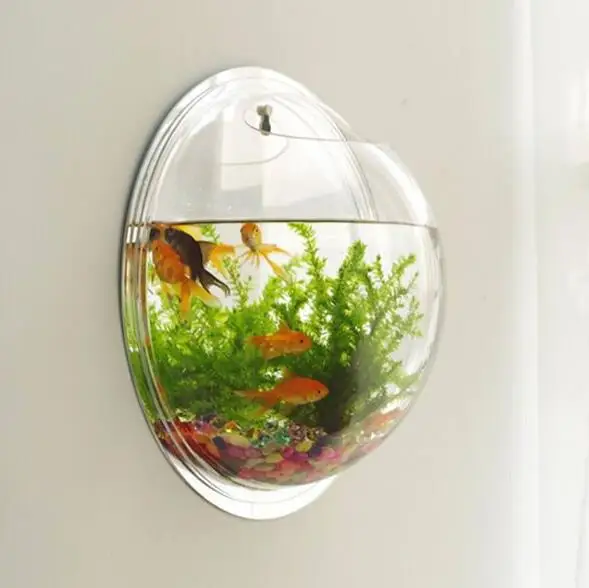 Round Clear Acrylic Fish Tank Wall Mount Acrylic Aquarium Fish Tank Mini Acrylic Fish Tank Aquarium