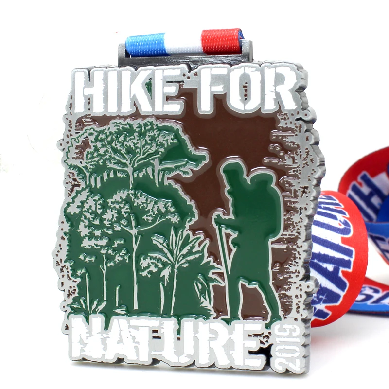 Surewin crafts manufacturer custom design custe panda 3d metal finisher medal with ribbon