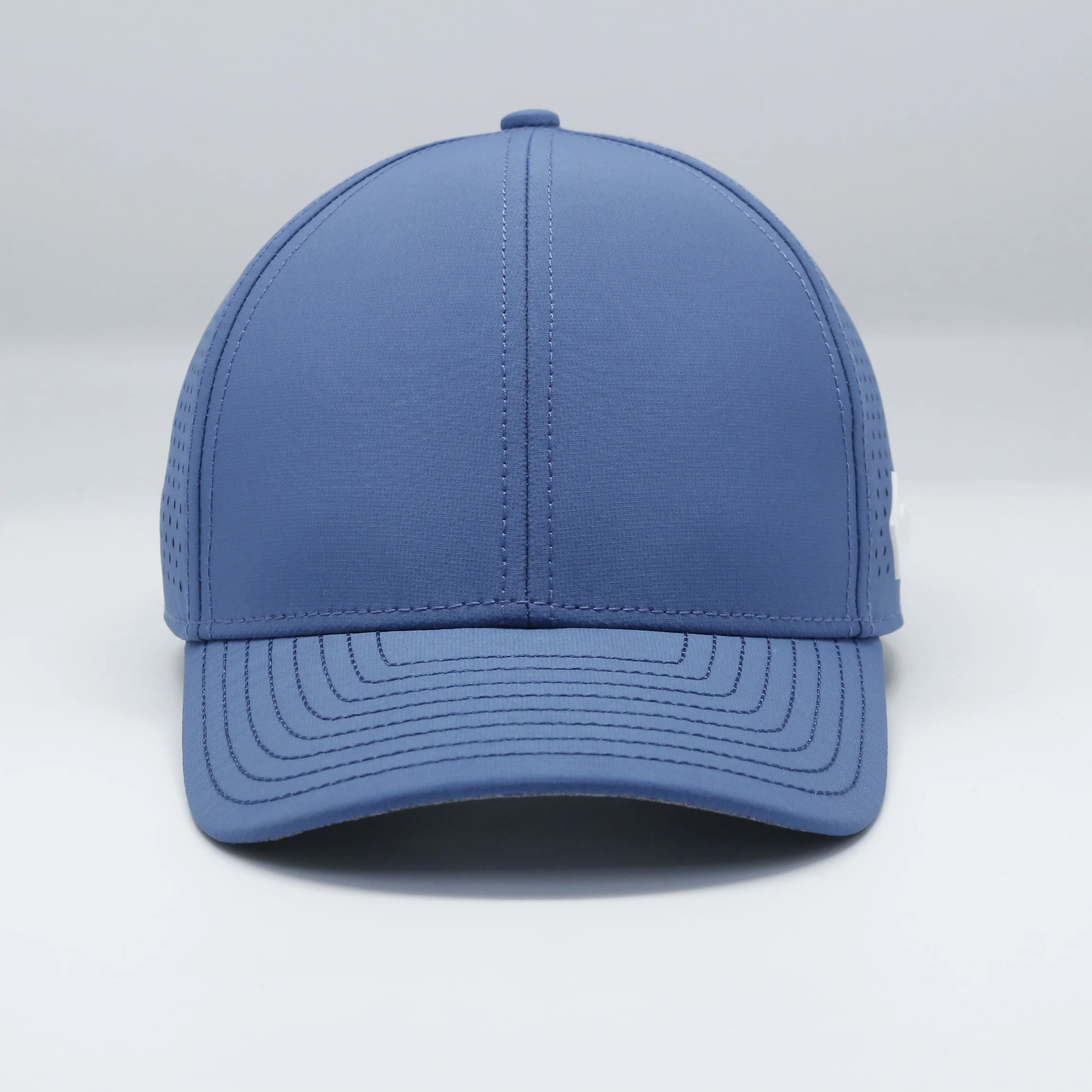 Custom Designer Men 6 Panel Laser Cut Hole Perforated Brand Waterproof Rubber Logo Quick Dry Dad Gorras Sport Baseball Cap Hat