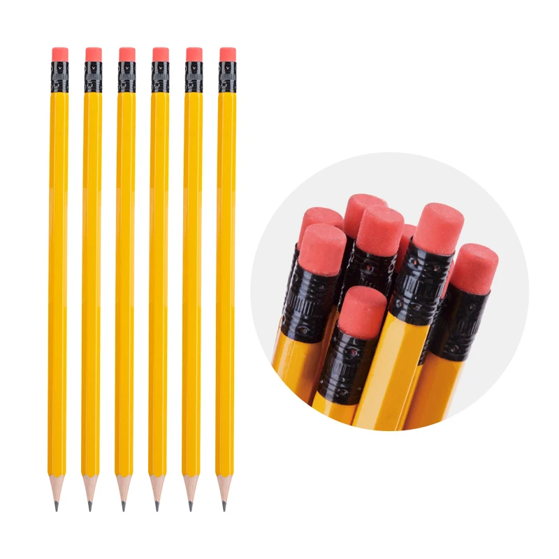 hb #2 No.2 School Student Pencil with eraser toppers Writing Pencil For Student Custom Logo Pencil