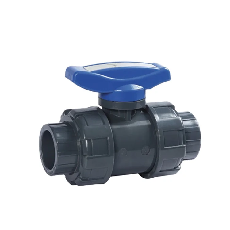 True union PVC ball valve standard double union socket/thread connection