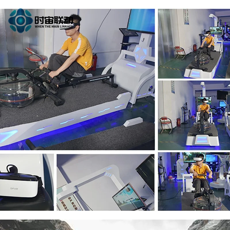 VR water resistance rowing machine simulates real resistance movement exercise game console entertainment equipment